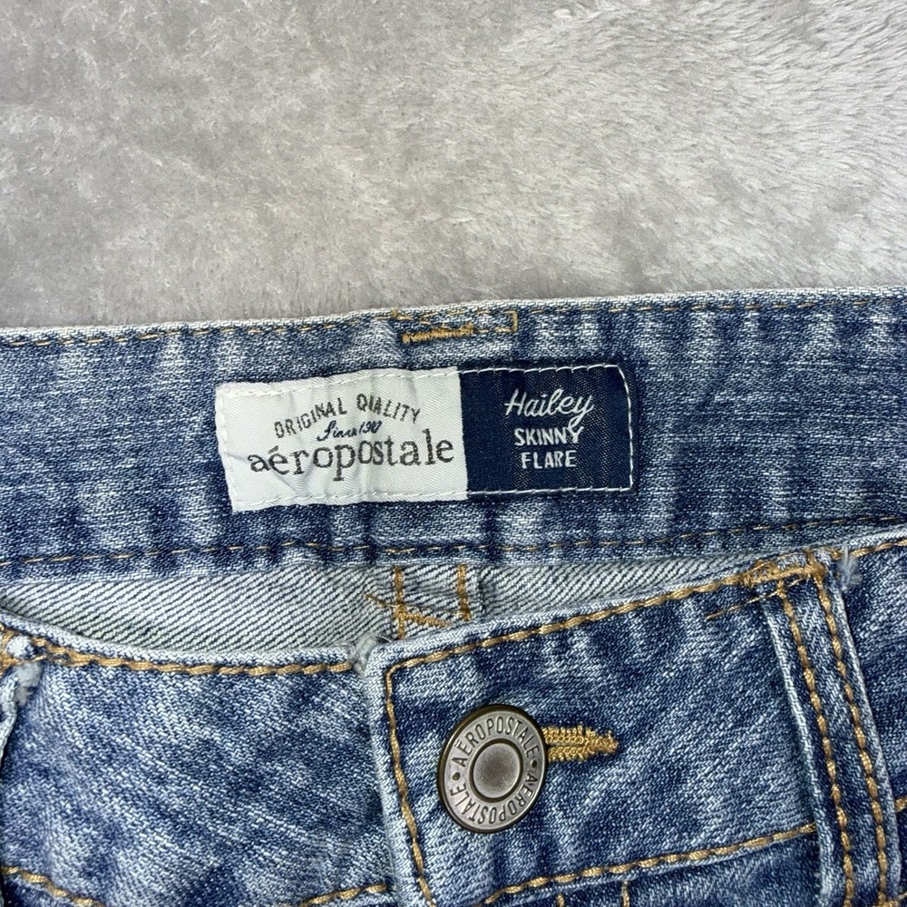 Aeropostale Women's Hailey Skinny Flare Curvy Fit Low Rise Size 7/8 Preppy NWT - Picture 4 of 15